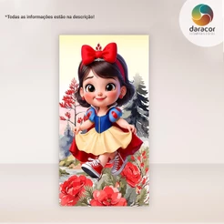 Painel Vertical em tecido BRANCA CUTE Romano c/ Elástico e Retangular c/ Overlock - R01