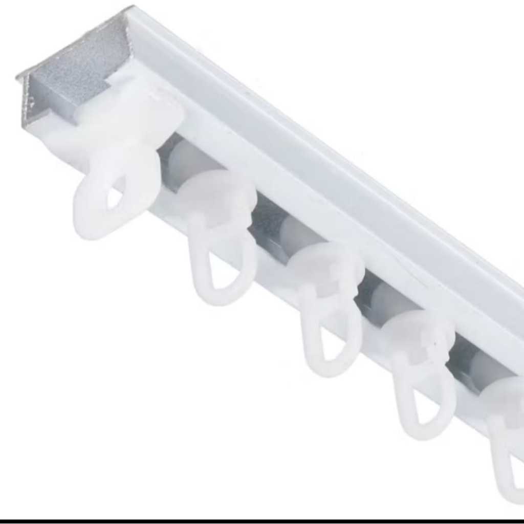Trilho Suíço Simples Max Guia Cortina Teto Cortineiro (Escolha o Tamanho) em Oferta na Shopee