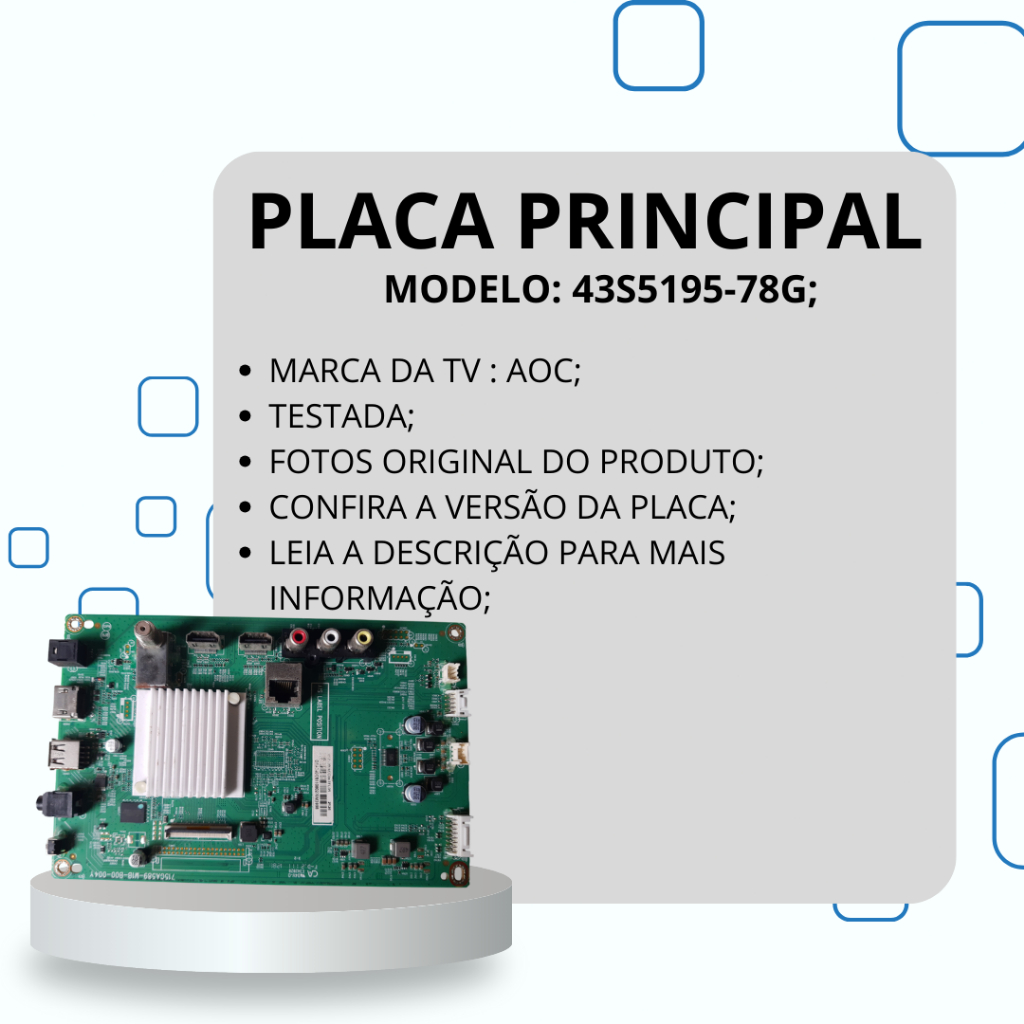 PLACA PRINCIPAL 43S5195/78G TV AOC