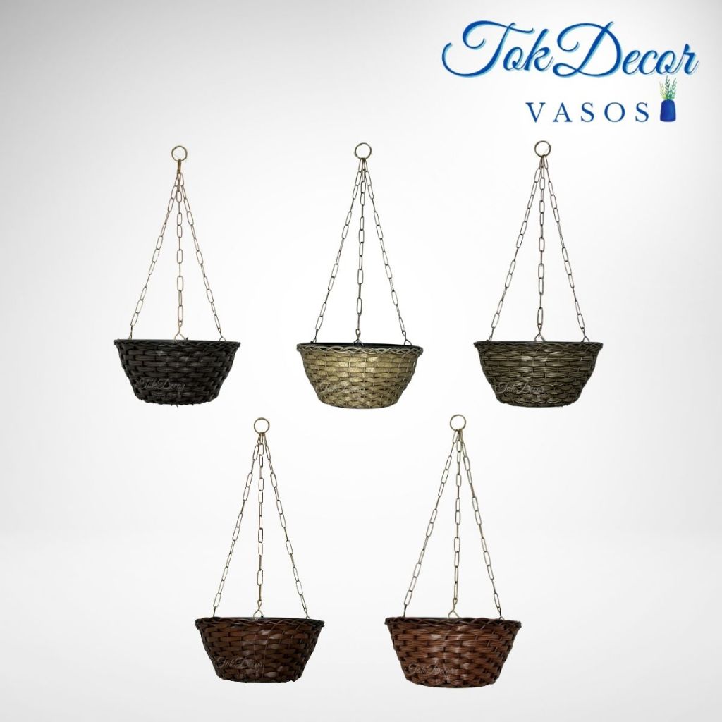 Vaso de Planta Cuia Sintética Com Correntes para Pendurar em Oferta na Shopee