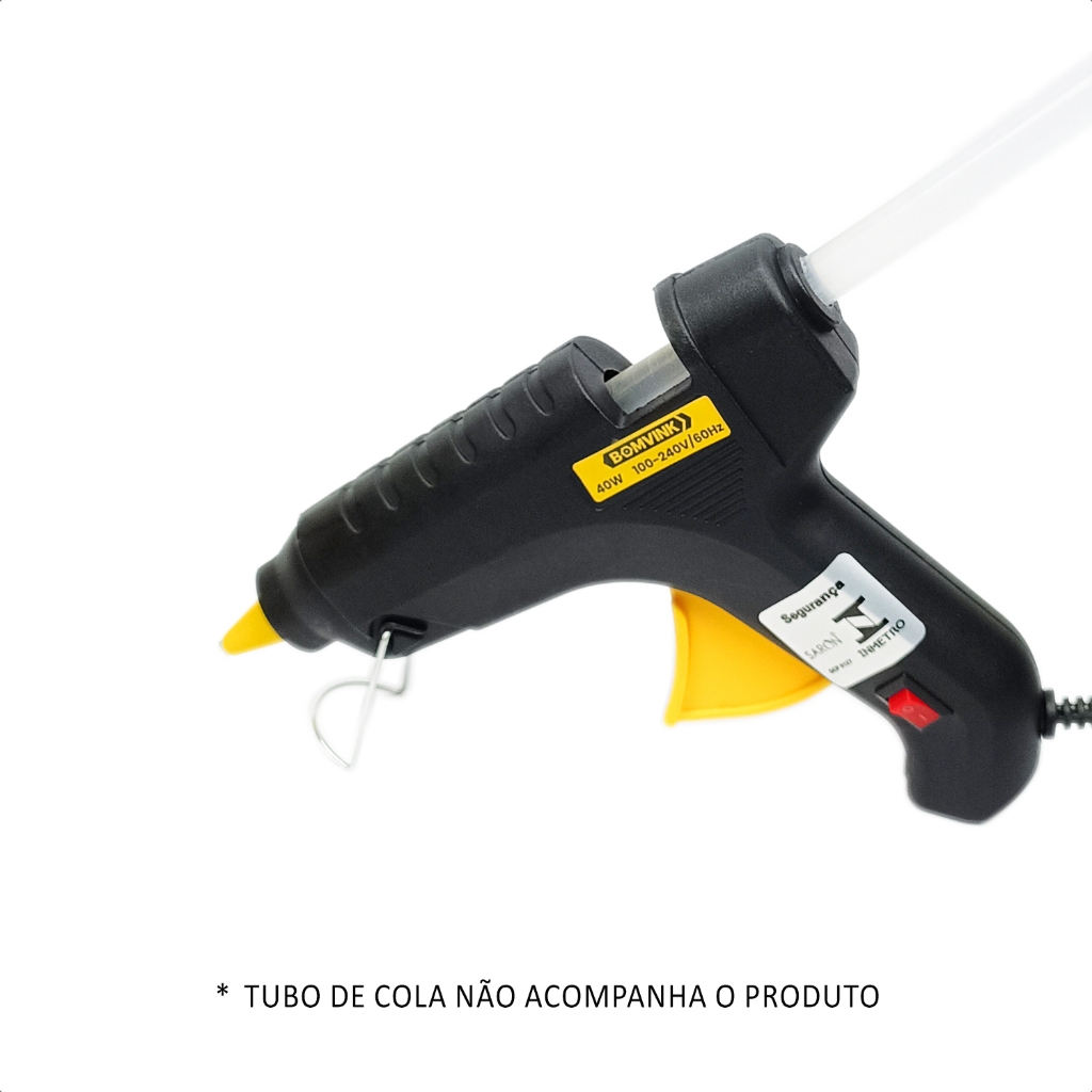 Pistola de Cola Quente Bomvink – 40W Bivolt com Bico de Precisão para Artesanato e Reparos em Oferta na Shopee