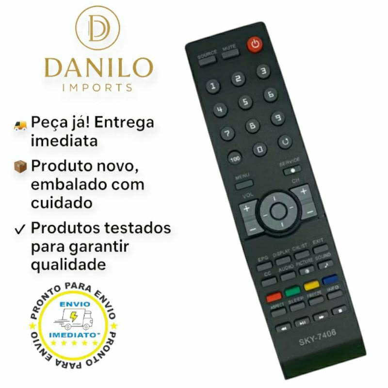 Controle Remoto Compatível Tv AOC Lcd Sky-7406/7046 Compatível TV's AOC Lcd/led Cr4603; D26w931