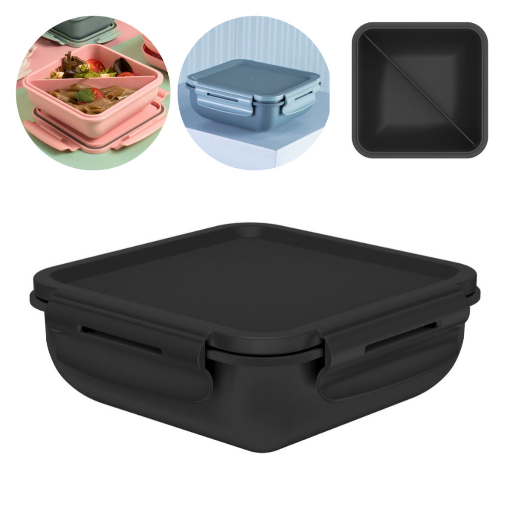 Pote de Marmita Com Tampa Hermética e Divisória Marmitex 570ml OU em Oferta na Shopee