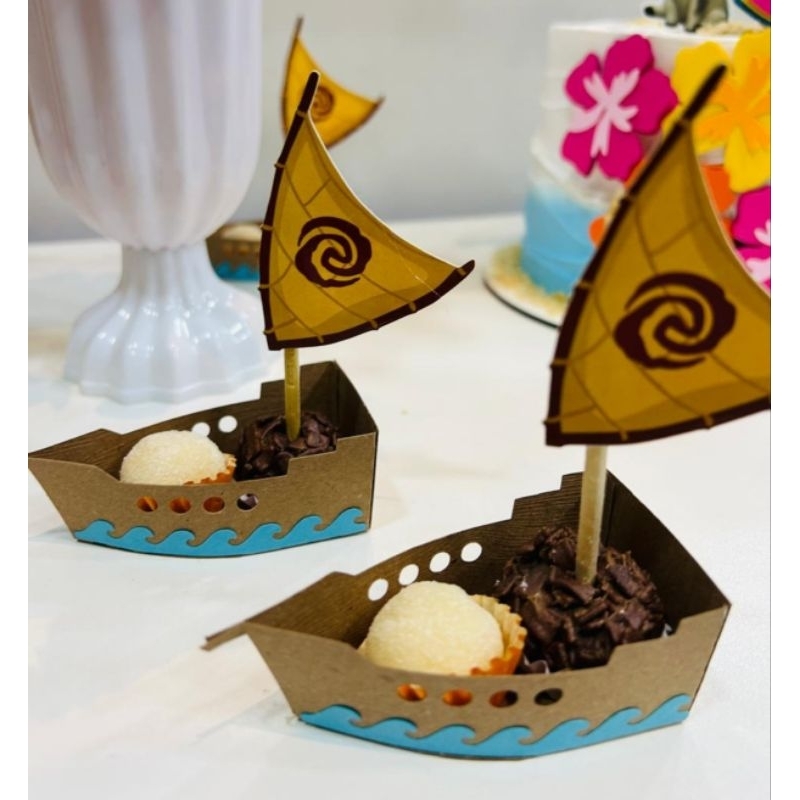 Forminhas barco para doces moana