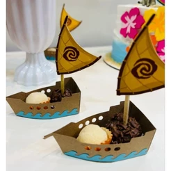Forminhas barco para doces moana