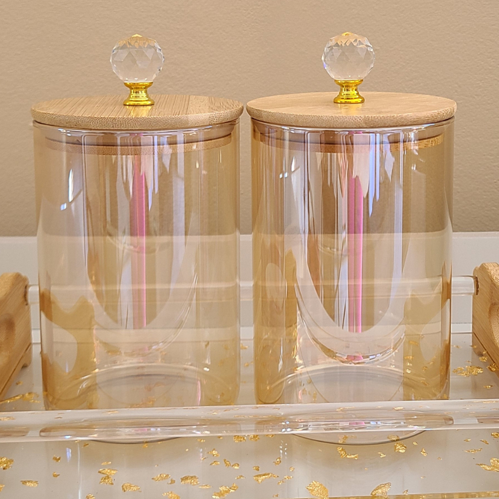 Pote Hermético de Vidro Âmbar Cristal 750ML para Armazenamento de Mantimentos