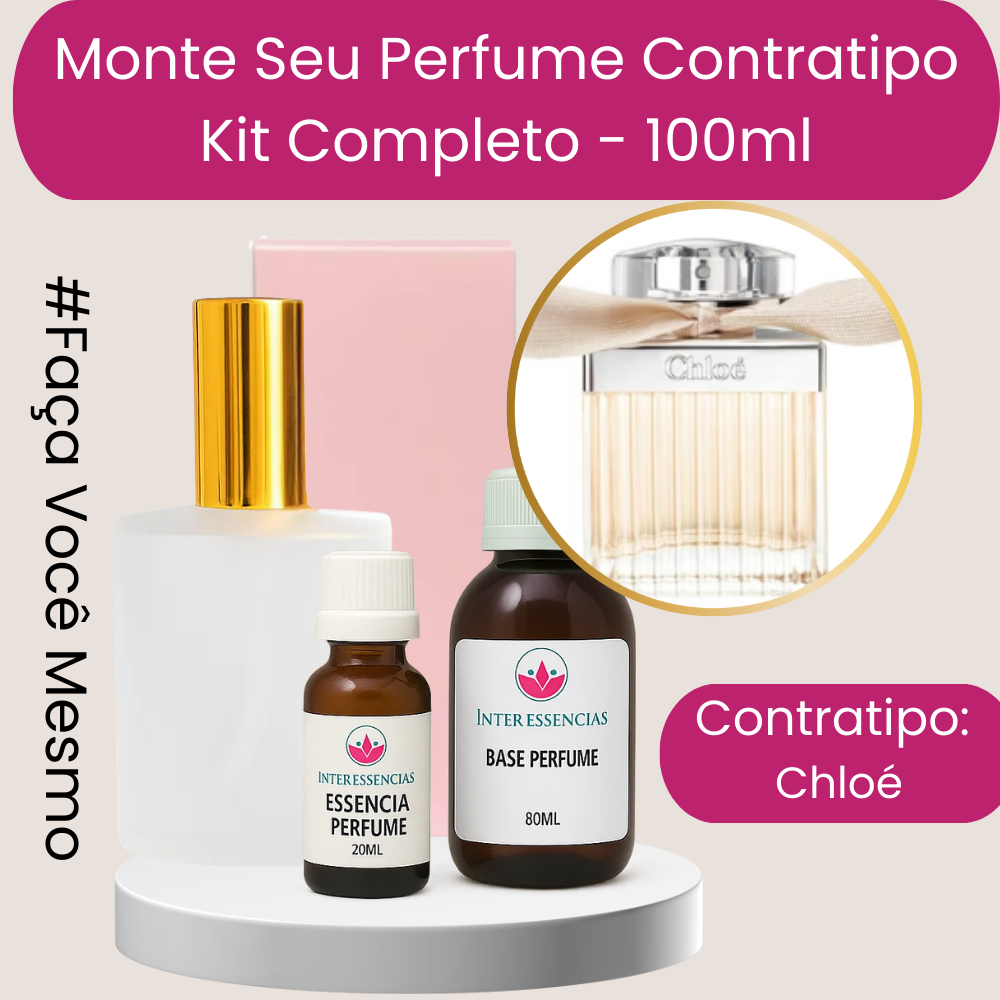 Kit Completo Contratipo Perfume Importado Premium - Alta Fixação - 100ml - Chloé