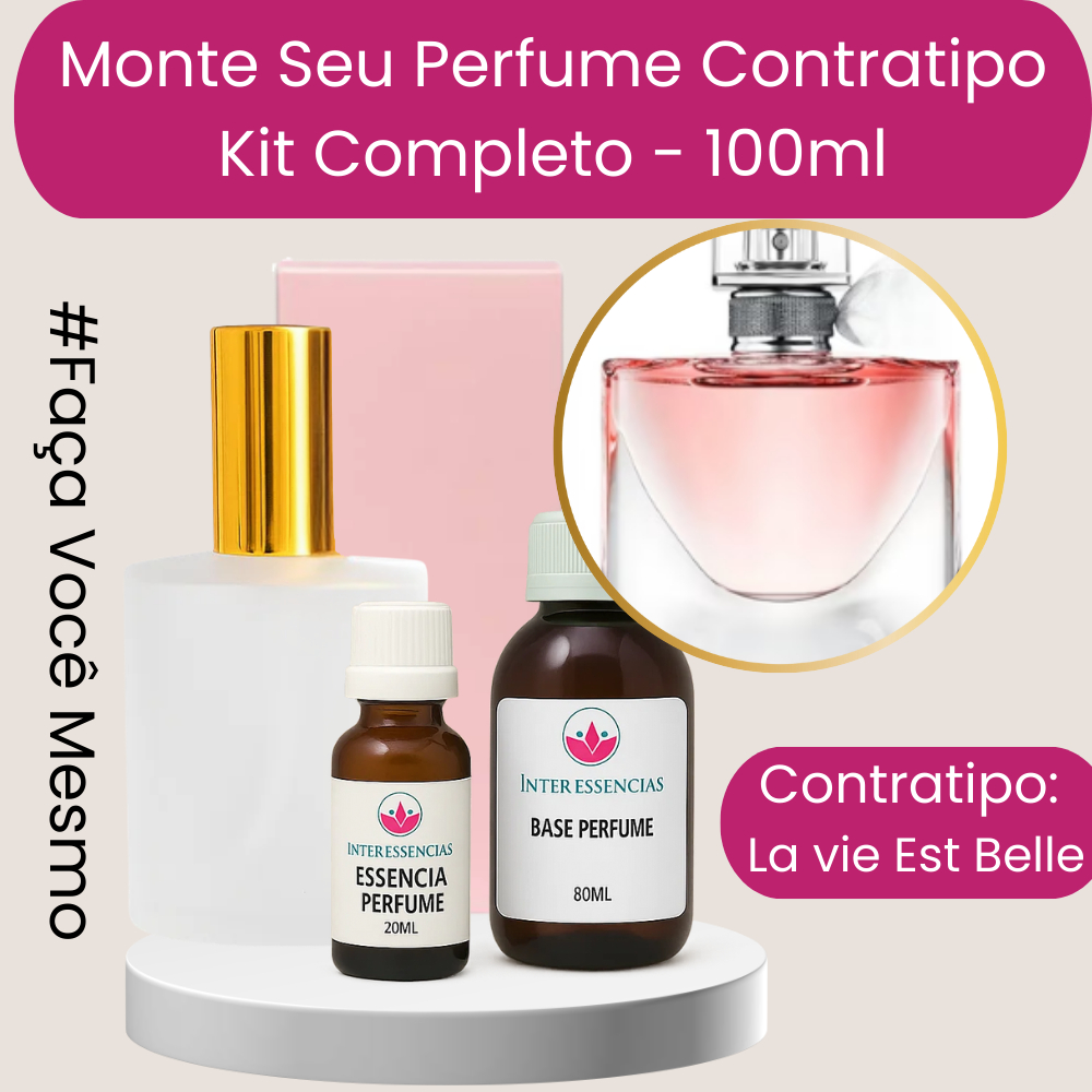 Kit Completo Contratipo Perfume Importado Premium - Alta Fixação - 100ml - La vie