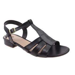 Sandália Numeração Especial  Salto 2 cm -  Tamanho 40 41 42 43 44   Napa Preta  Ref. 3082 - 1 em Oferta na Shopee