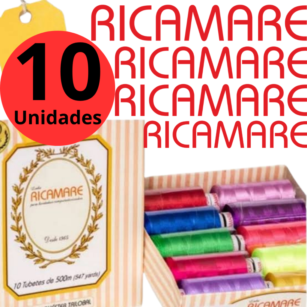 Kit 10 Retros Linha RICAMARE Para Bordado - 500m