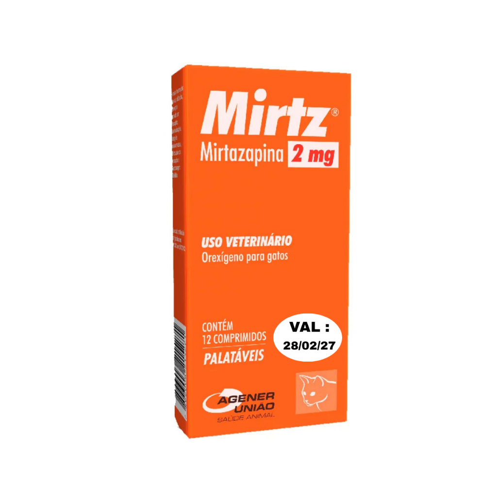 Mirtz 2mg 12 comprimidos estimulante de apetite para gato
