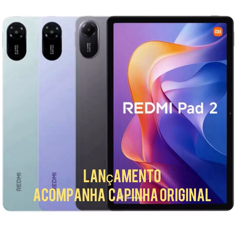 Tablet Xiaomi Redmi Pad 2 com 256GB e 8GB de RAM / 128 GB e 4GB RAM