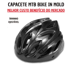 Capacete Mtb Bike In Mold R1748 Grafite Carbono M / G Speed