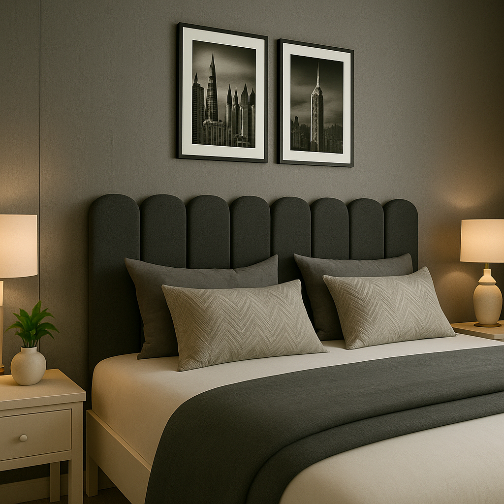 Kit 1/5/7/10 Cabeceira Suede Estofada Adesiva em Modulos 60x20 para Cama de Solteiro Casal Queen King Box