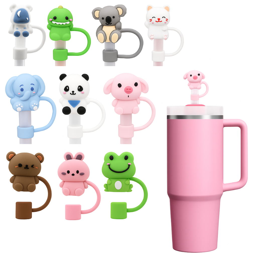 Tampa de Canudo 10mm para Copo 1200ml em Silicone Diversos Modelos