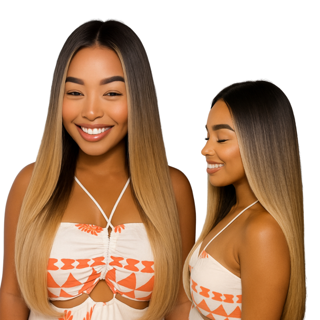 Wig Peruca Lisa sem Franja Longa Natural Moderna