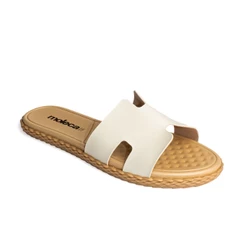 Rasteira Moleca Sandália Rasteirinha Feminino Casual 5452 Off White