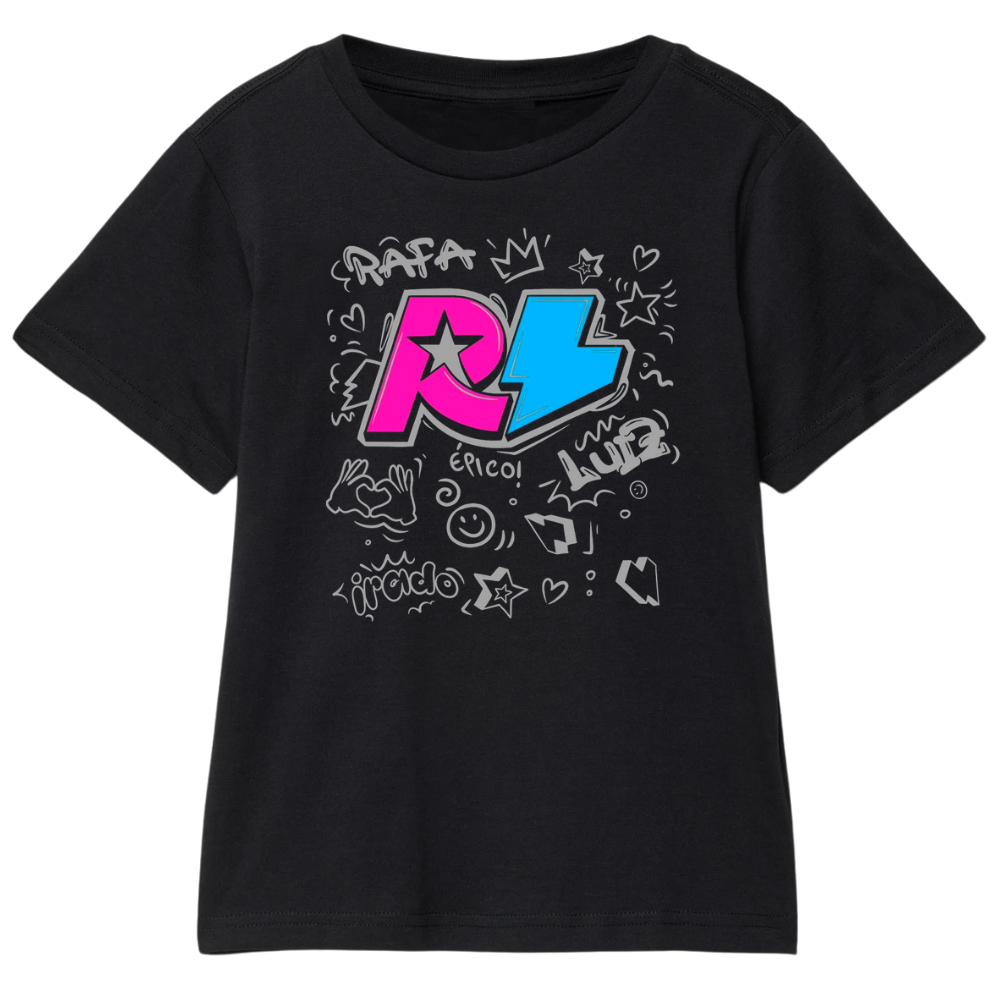 Camiseta Rafa e Luiz Youtubers Desenho Divertido Blusa Manga Curta Algodão Menino Menina