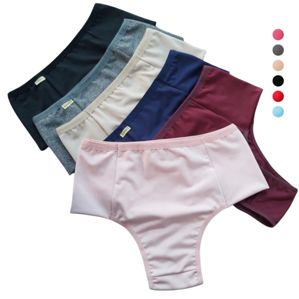 Kit Calcinha Calçola Cintura Alta Lisa Redutora Luxo Lateral Larga Lingerie em Oferta na Shopee