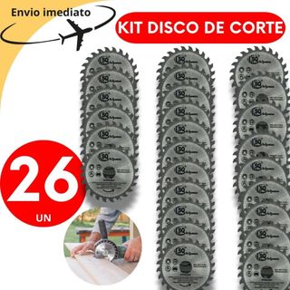ATE 26 Unidades Disco de Corte p/ Madeira Serra Maquita Esmerilhadeira 24 Dentes