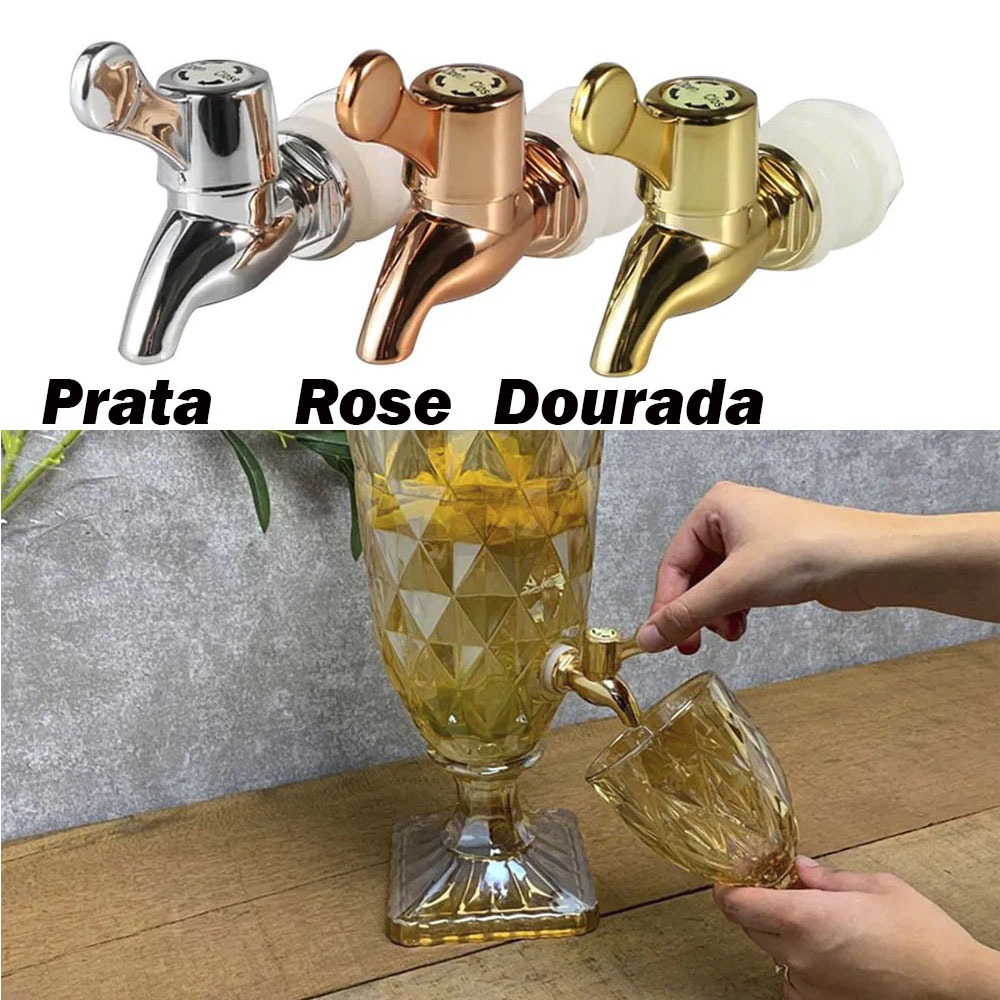 Kit 3 Torneirinha Reposição Cromada Para Suqueira