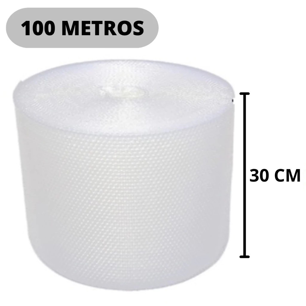 Plástico Bolha 30cm x 100m – E-commerce, Proteção para Envio, Mudanças e Embalagens em Oferta na Shopee