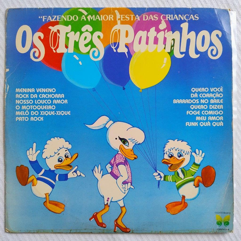 2 LPs: Os Três Patinhos - Fazendo A Maior Festa Das Crianças + Carroussell - Heróis da Criançada
