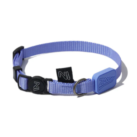 Coleira para Gatos Zooghy Violeta 18-30cmx1cm – Fecho de Segurança
