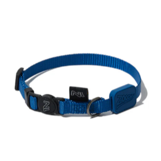 Coleira para Gatos Zooghy Azul 18-30cmx1cm – Com Fecho de Segurança