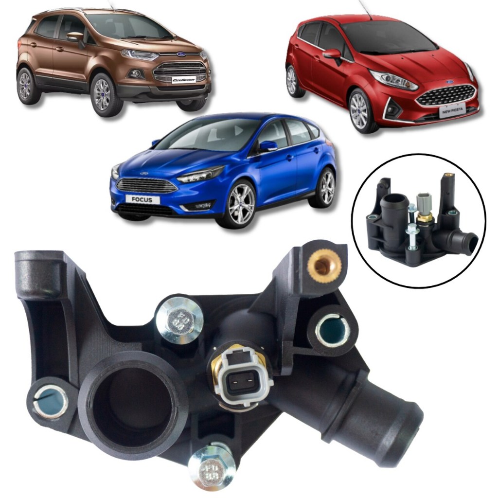 CARCAÇA C/ VALVULA TERMOSTÁTICA FORD ECOSPORT 1.6 2013/ FOCUS FIESTA em Oferta na Shopee