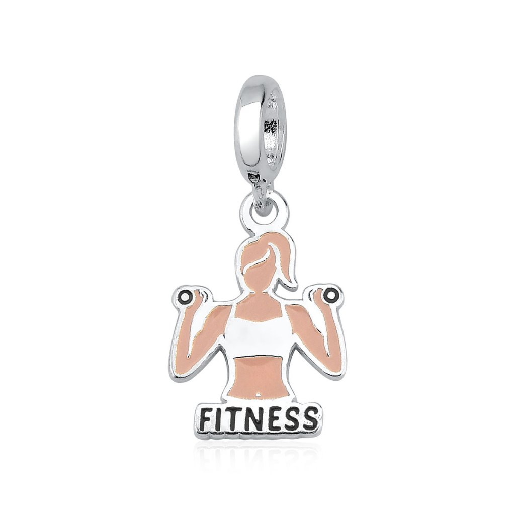 Berloque de prata 925 Mulher Fitness