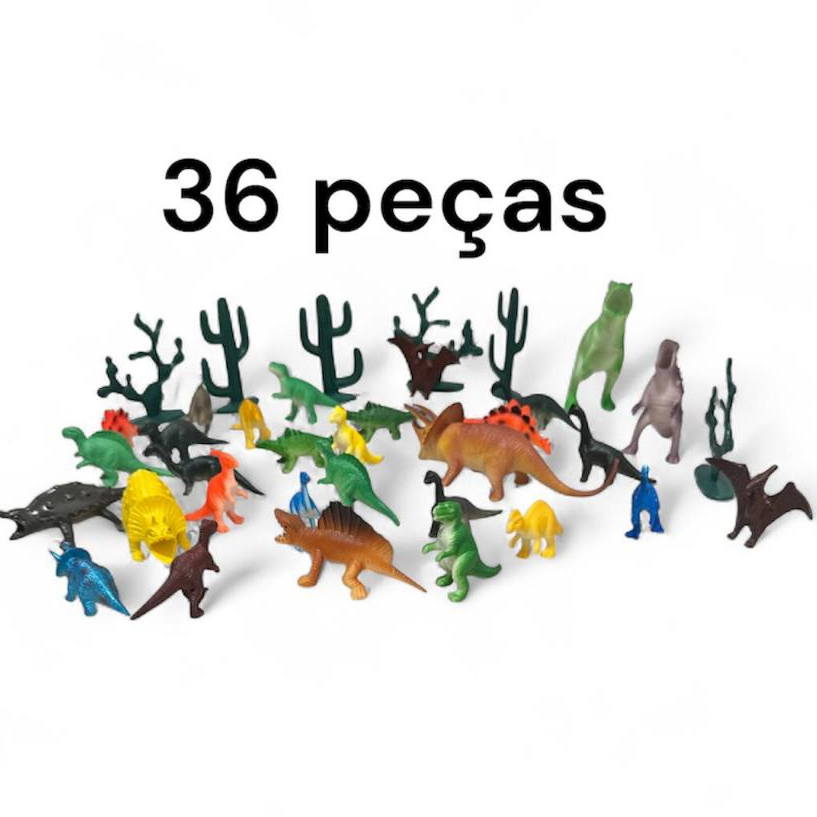 01 KIT DE DINOSSAUROS - 3 MODELOS - ANIMAIS PEQUENO