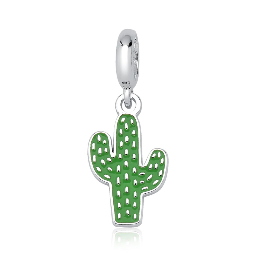 Berloque de Prata 925 Cacto Resinado em Oferta na Shopee