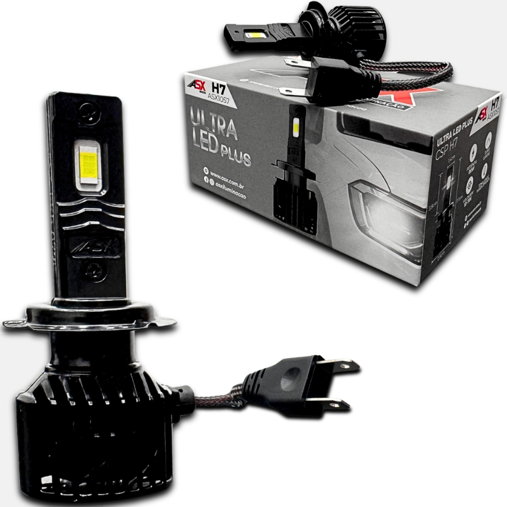 Par Lâmpada Ultra Led Plus Asx 12000 Lúmens 80w 6000k em Oferta na Shopee