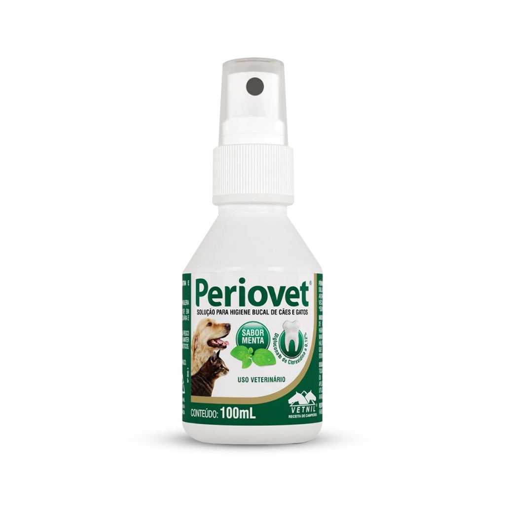 Periovet Spray 100 Ml Tratamento Tartaro Bucal - Vetnil