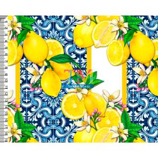 Tecido OXFORD estampado digital - Fruta - Limão em Oferta na Shopee