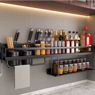 Prateleira de Parede para Cozinha Porta Tempero Condimentos Guarda Napo Armazenamento Temperos Inox. em Oferta na Shopee