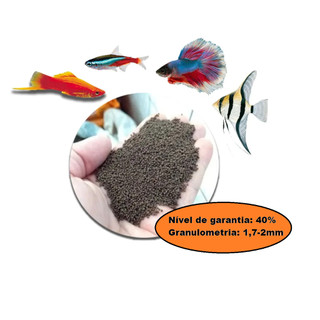 Ração para Bettas, Espadas, Guppies e outros 40% Proteína - 1kg