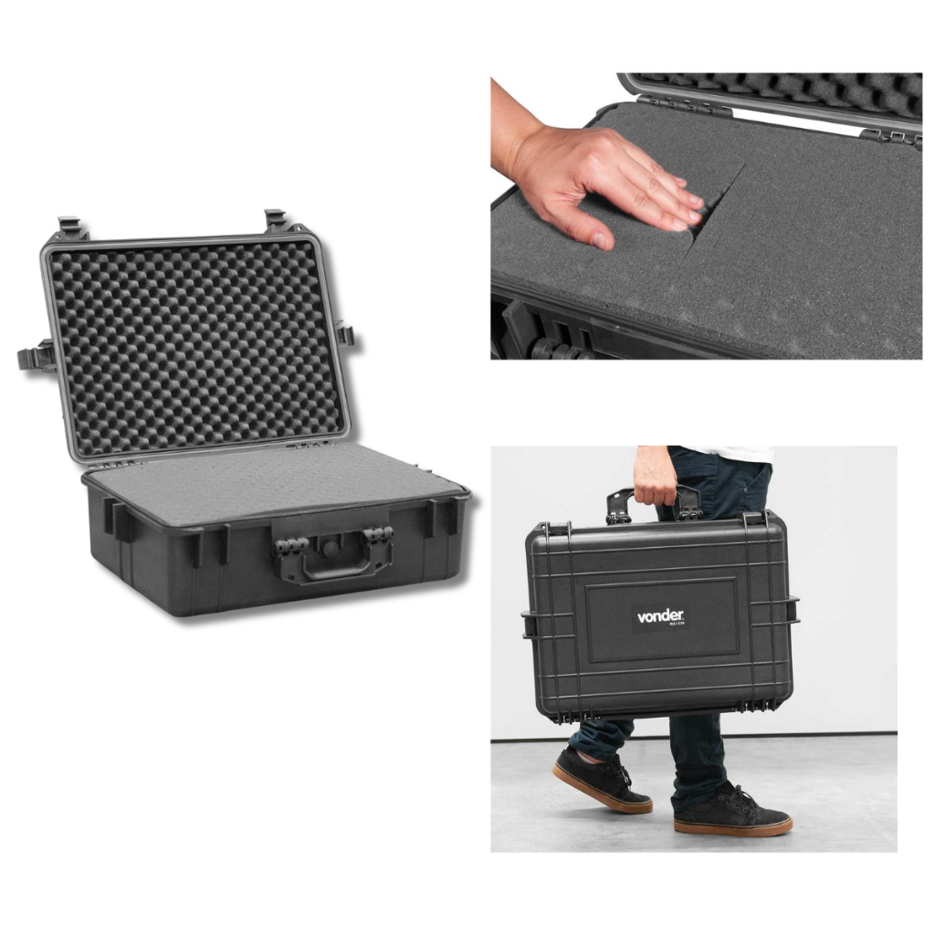 Maleta Case Vonder MAI 570 Anti Impacto e Umidade para Ferramentas 15kg Organizadora Profissional