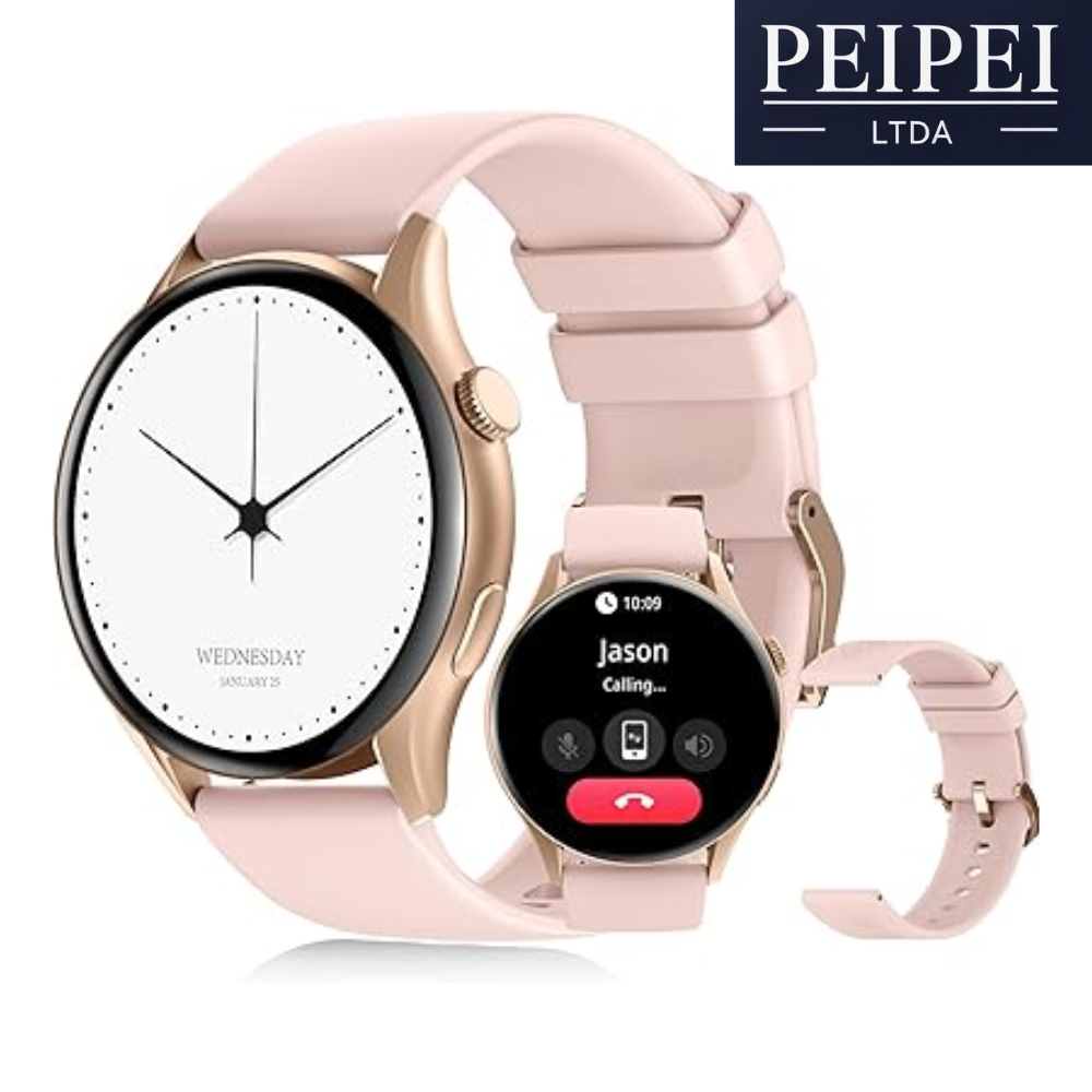 Smartwatch PEJE ZW10-AMD-Relógio Smartwatch AMOLED 1.43",À Prova d'Água IP68+ Pulseira Extra