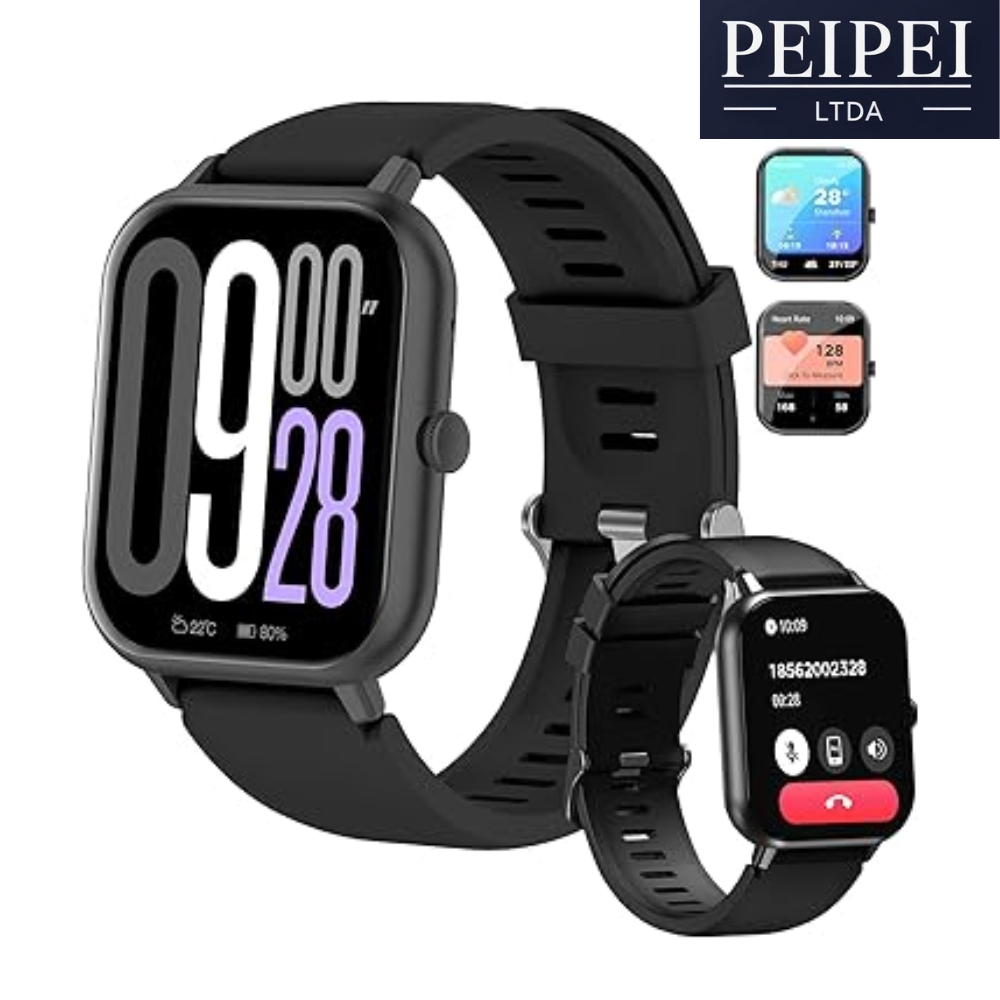 Smartwatch PEJE ZW01-Relógio Smartwatch 1.83",À Prova d'Água IP68+ Pulseira Extra