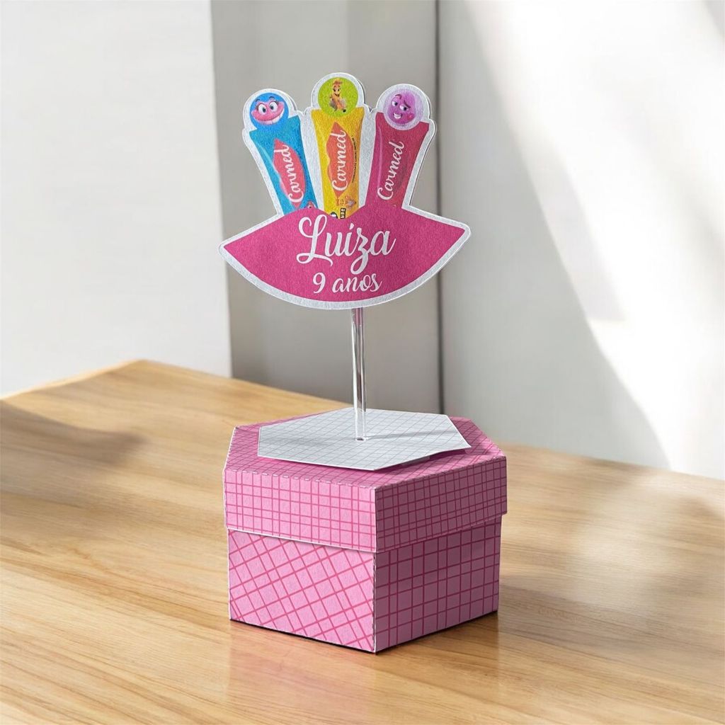 Centro de Mesa Carmed Fini - Papelaria Personalizada - Lembrancinha Personalizada - Aniversario