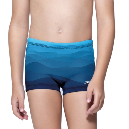 Sunga Boxer Infantil Waves FastDry Proteção UV Tecido Antiodor Speedo - MARINHO