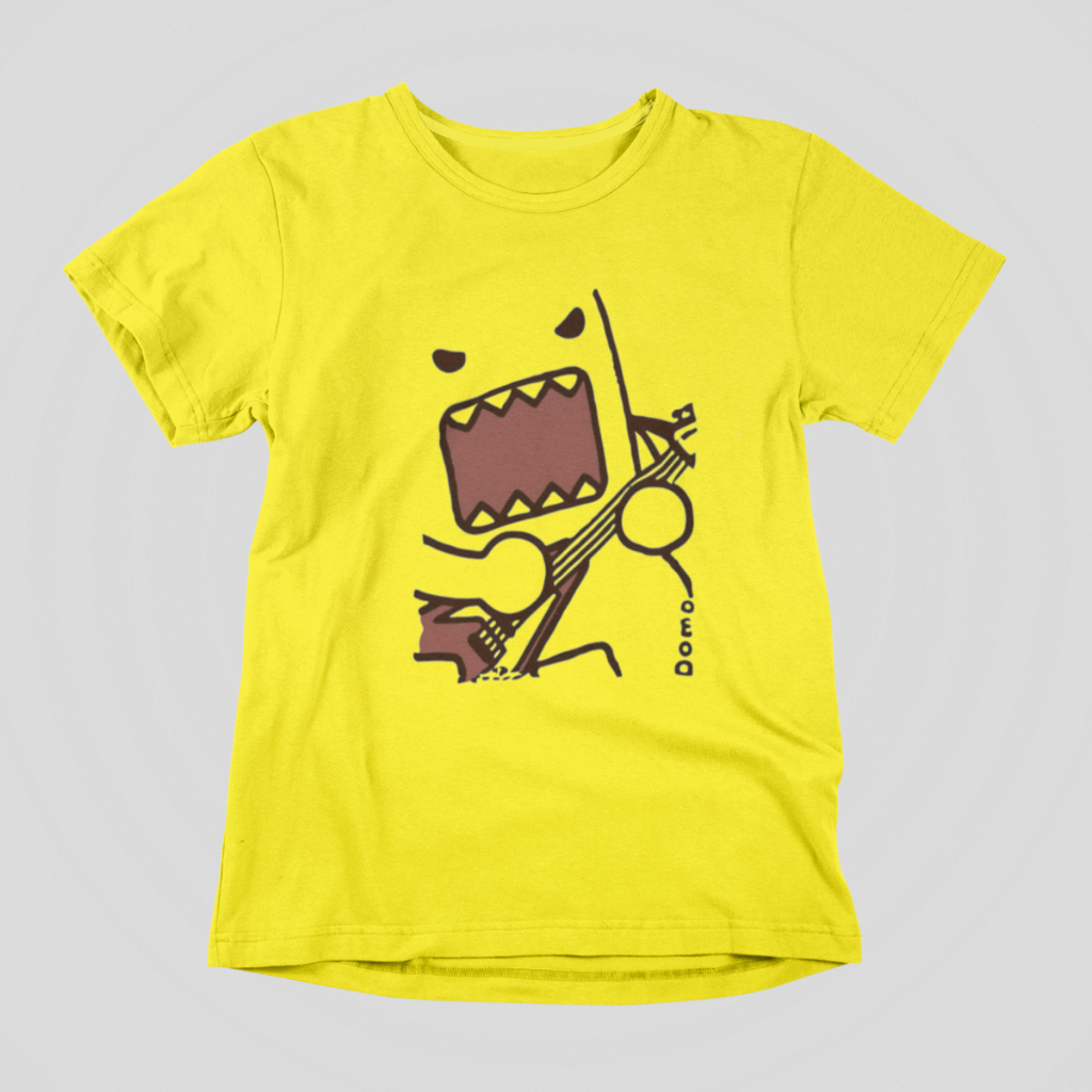 Blusa Domo Kun Guitar Camiseta Fashion Guitarra Estilo Pop Moderno Algodão
