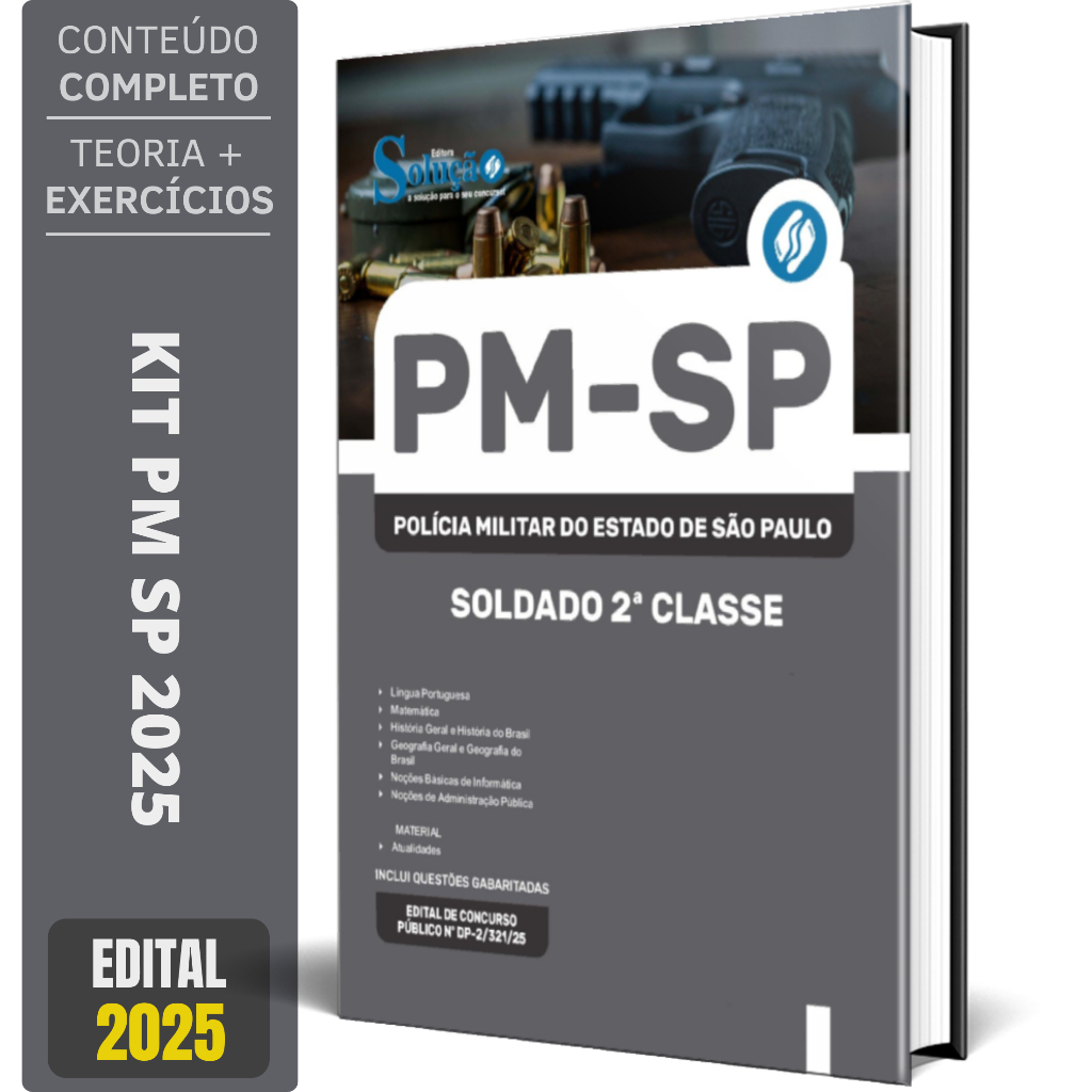 Imagem Apostila Concurso PM SP 2025  - Soldado da Polícia Militar de São Paulo