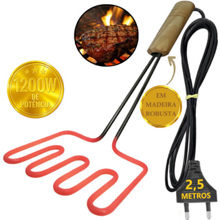 Acendedor Elétrico de Churrasqueira À Carvão - Cabo 2,5 M em Oferta na Shopee