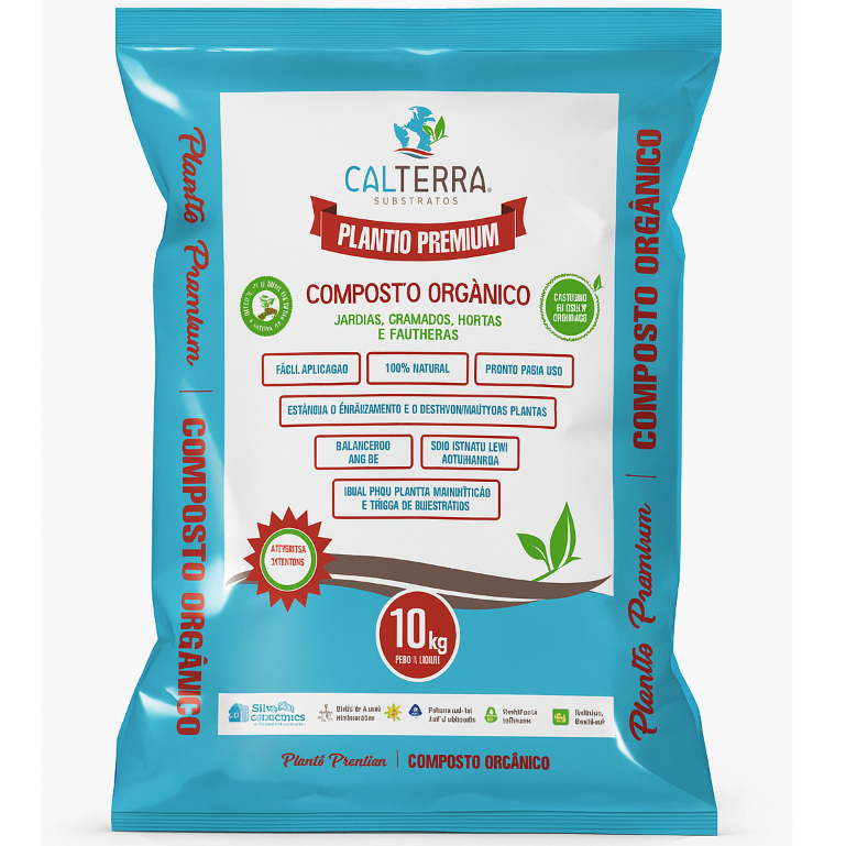 Terra Substrato Composto Orgânico 3kg e 10Kg Calterra em Oferta na Shopee
