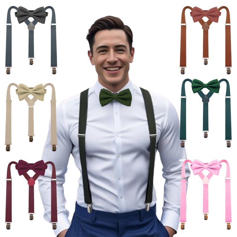 Kit Gravata Borboleta e Suspensorio Adulto em Oferta na Shopee