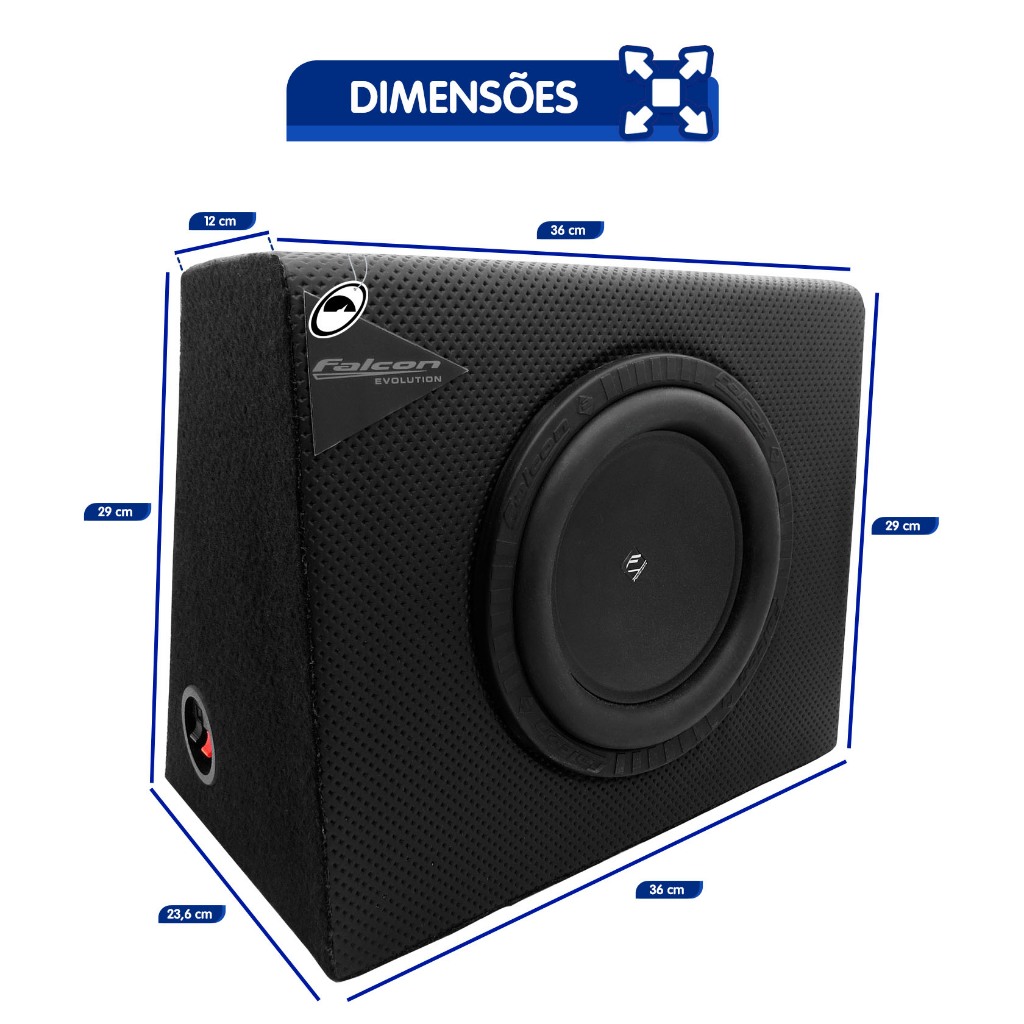 Caixa Trapézio Falcon Evolution CX8N 8 Polegadas 250W RMS — imagem 2 de 2