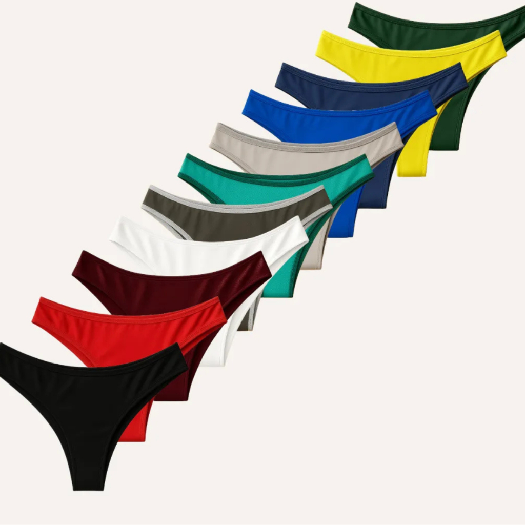 Kit com 5 Calcinhas fio dental tanga fio duplo Em Tecido Leve Premium de microfibra calsinha em Oferta na Shopee